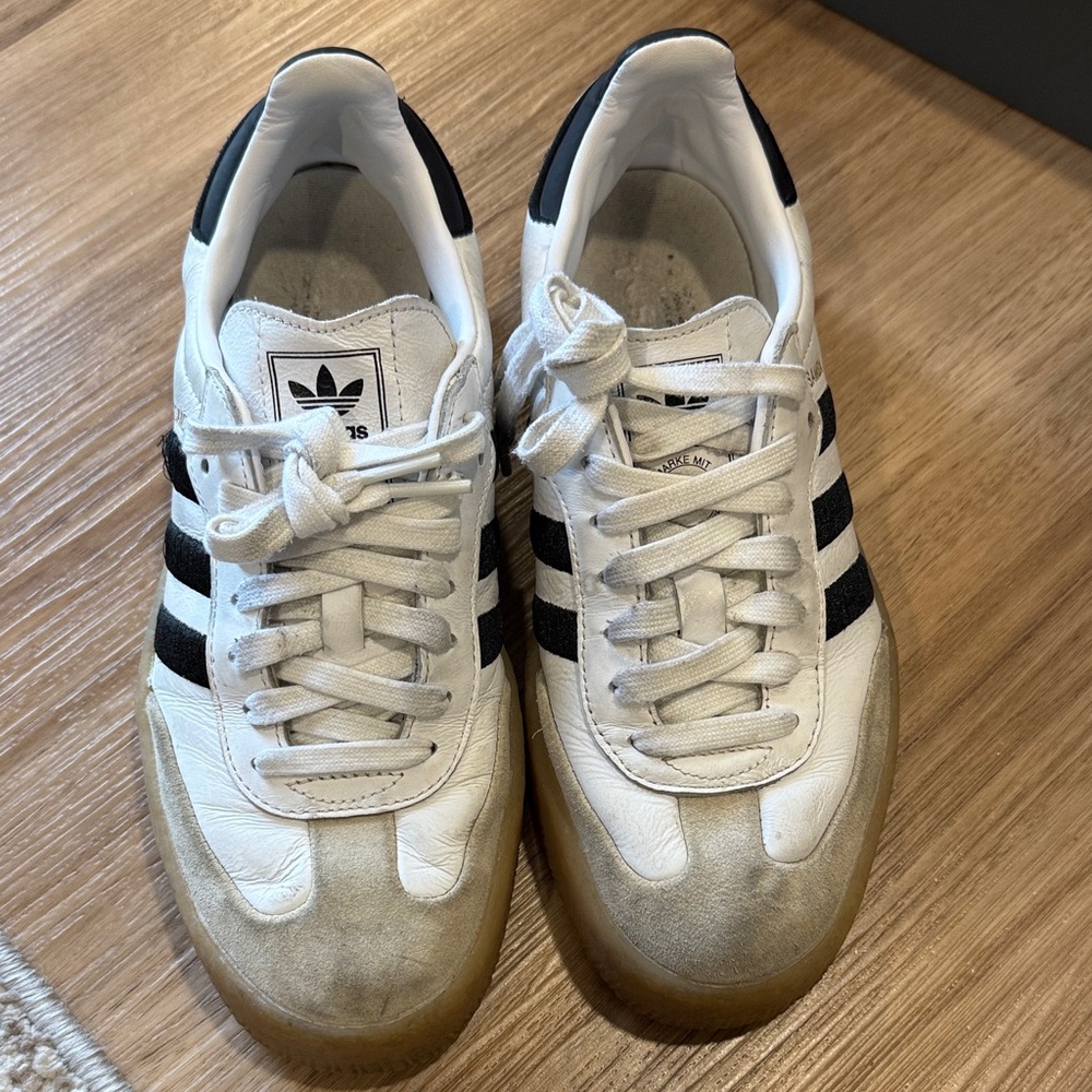 Adidas Samba White and Black Women's Shoes - Picture 3 of 9